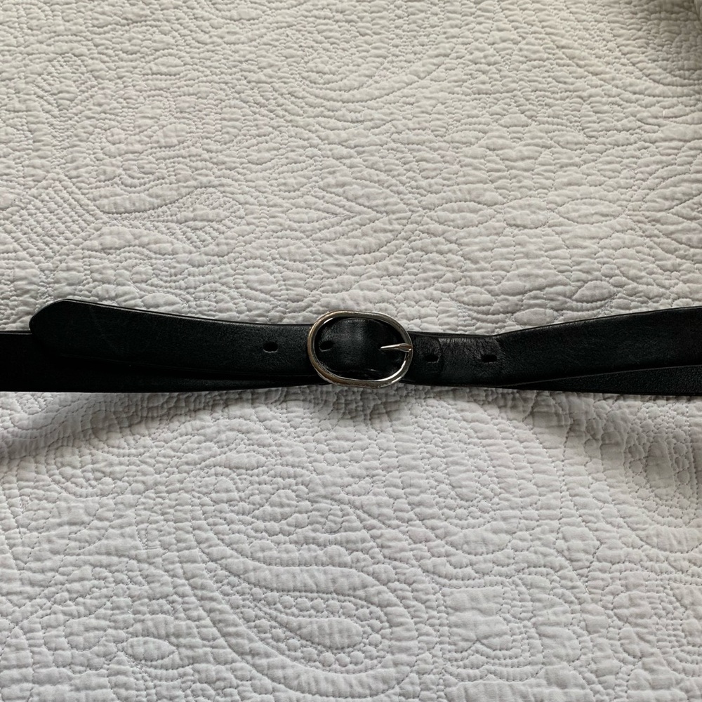 Black leather belt